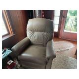 Taupe Leather Recliner Chair