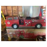Texaco Fire Chief Pressed Steel Toy Fire Truck with Original Box