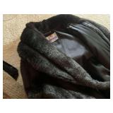 Monterey Fashions Black Faux Fur Coat