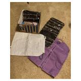 Collection of Hanging Jewelry Organizers and Small Accessory Pouches