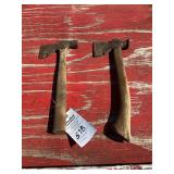 Pair of Hatchets with Wooden Handles