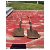 Set of Two Square Point Shovels