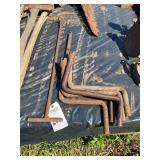 Assorted Metal Lug Wrenches and T-Handle Tool