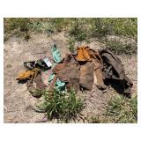 Assorted Leather Welding Aprons and Protective Gear