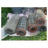Assorted Rolls of Galvanized Wire Fencing