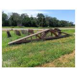 Trusses, (12), 28’4”, wooden, w/ overhang, 2x4 for 2’ center, 3/12 pitch