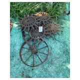 Cast Iron Rotary Hoe Wheels and Support Wheel Assembly
