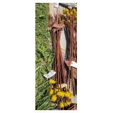 Bundle of Metal Electric Fence Posts with Plastic Insulators, (25)