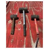 Assorted Rubber Mallets, Set of Three