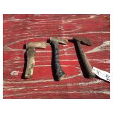 Collection of Three Hand Axes with Wooden Handles