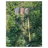 Assorted Hand Shovels and Spades, Set of Three