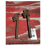 Set of Two Adjustable Pipe Wrenches