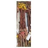 Lot of Metal Electric Fence Posts with Plastic Insulators, (25)