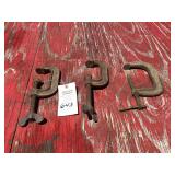 Set of Three Metal C-Clamps