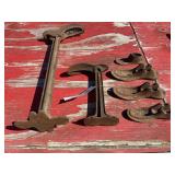 Cast Iron Cobbler Shoe Repair Stand and Last Set
