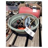 Assorted Electric Power Tools in Basin