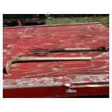 Hand Tool Set: Four-Tine Pitchfork and Mattock