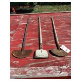 Assorted Hand Tools Including Two Edgers and One Scraper