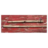 Pair of Wooden Agricultural Handles with Metal Hardware