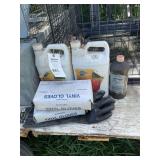 Assorted Agricultural Insecticides and Disposable Gloves
