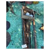 Collection of Twisted Metal Rods and Lightning Rod Components