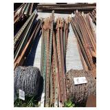 Assorted Steel T-Posts, (25)