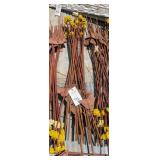 Assorted Metal Electric Fence Posts with Plastic Insulators, (25)