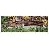 Collection of Metal Electric Fence Posts with Plastic Insulators, (25)