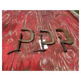Set of Three Metal C-Clamps