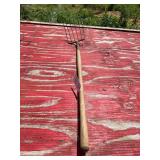 Five-Tine Agricultural Pitchfork with Wooden Handle