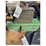 Metal Caliber .30M1 Ammunition Box and Green Metal Utility Box
