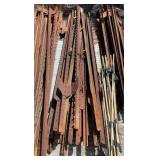 Assorted Metal Fence Posts and Stakes, (25)