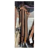 Assorted Metal T-Posts and Fence Stakes, (25)