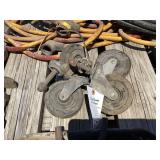 Set of Four Industrial Swivel Casters with Threaded Mounting Stems