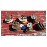 Collection of Assorted Wood and Metal Pulley Blocks