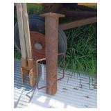 Metal Post Driver and Manual Post Hole Digger