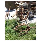 Agricultural Wire Winder and Cultivator Attachment
