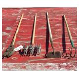 Set of Four Long-Handled Garden Cultivation Tools