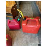 Red Plastic Gasoline Fuel Cans with Spout