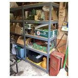 Metal Storage Shelving Unit with Assorted Lot Contents