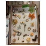 Assorted Costume Jewelry Brooches and Pins Lot