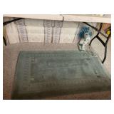 Green Standing Mat and Desk Fan Combination