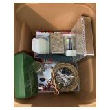 Assorted Household Storage Lot with Decorative Tins and Personal Care Items