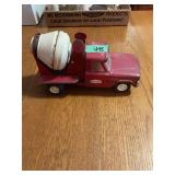 Red Metal Toy Cement Mixer Truck