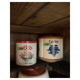 Two Ceramic and Metal Kitchen Storage Canisters