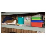 Assorted Craft Supplies, Miniature Building Kits, Fabric, and Storage Containers Lot