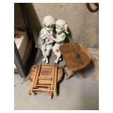 Lot of Miscellaneous Furniture, Statuary, and Household Goods