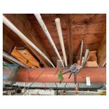 Assorted Lumber, PVC Pipes, Paddles, and Rafter Storage Lot