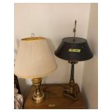 Lot of Two Table Lamps with Shades