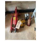 Assorted Automotive Jacks Including Floor Jack and Bottle Jacks